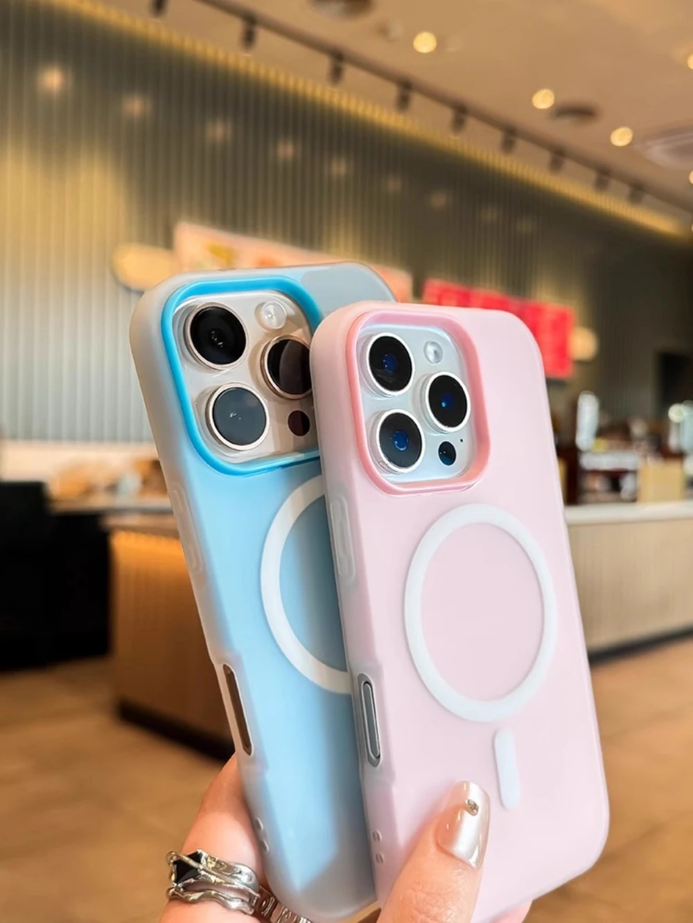 Magnetische kabellose Ladehülle für MagSafe für iPhone 17 16 15 14 Plus 13 12 Pro Max 11, Candy Color 2-in-1, matte Softcover-Hülle – Detail 14