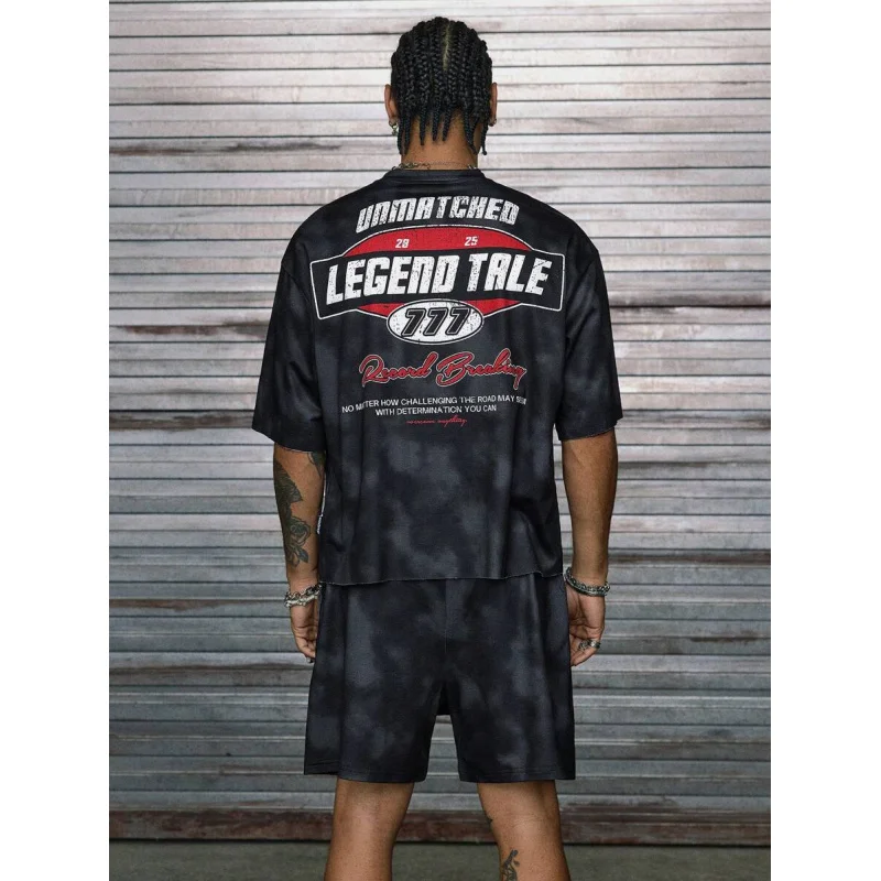 Mens Shorts and T Shirt Set Sweat Men's Top and Bottom Tracksuits Man Clothes Complete Summer Man Sets New in Sets for Men Piece