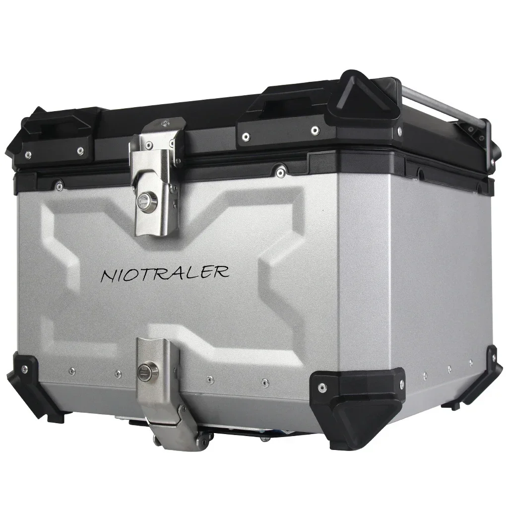 

80L/100L Universal Motorcycle Aluminum Rear Trunk Luggage Case Waterproof Tail Box Storage Box