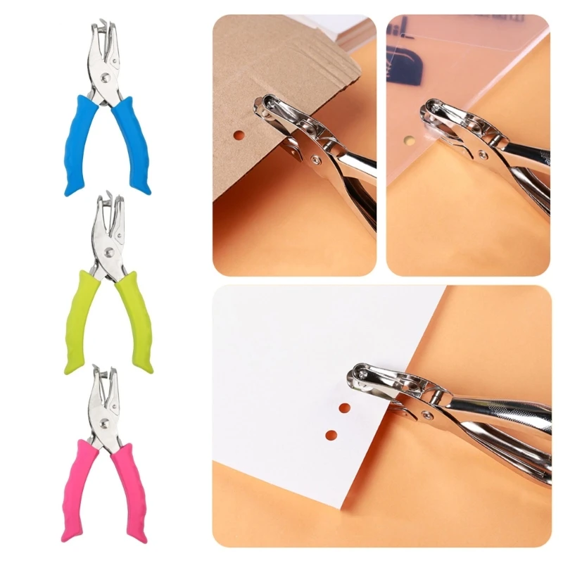 

Handheld Hole Punch Single Hole Punch Paper Punch Metal Punching Pliers 6mm Round Hole Punch Pliers for Cards Craft