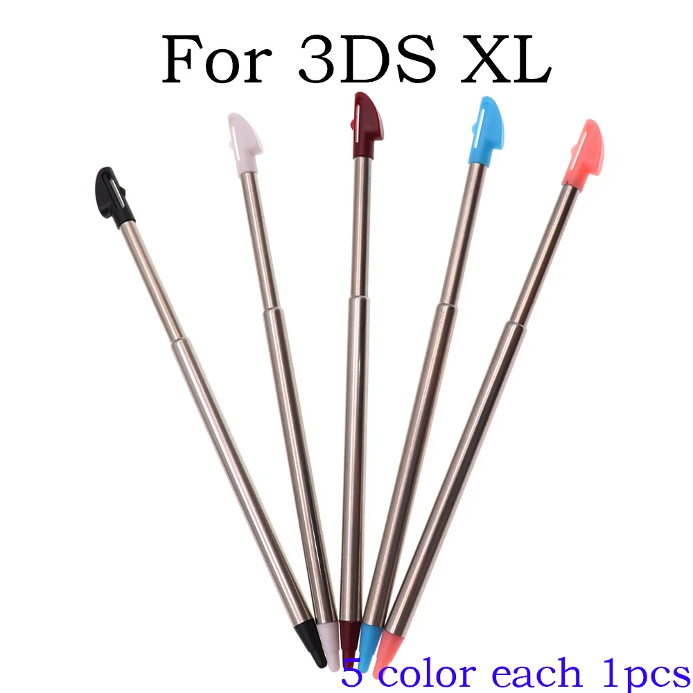 ปากกาคอนโซลเกมปากกาสไตลัสหน้าจอสัมผัสทำจากพลาสติก & โลหะ1ชุดสำหรับ NDSL NDSi NDS 3DS 2DS LL ใหม่3dsxl LL ใหม่2dsxl