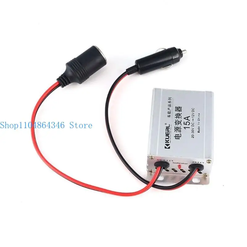 652F DC24V Step Down to DC12V 15A Converter Regulator Power Supply Reducer for Car Fan Car Driving Recorders