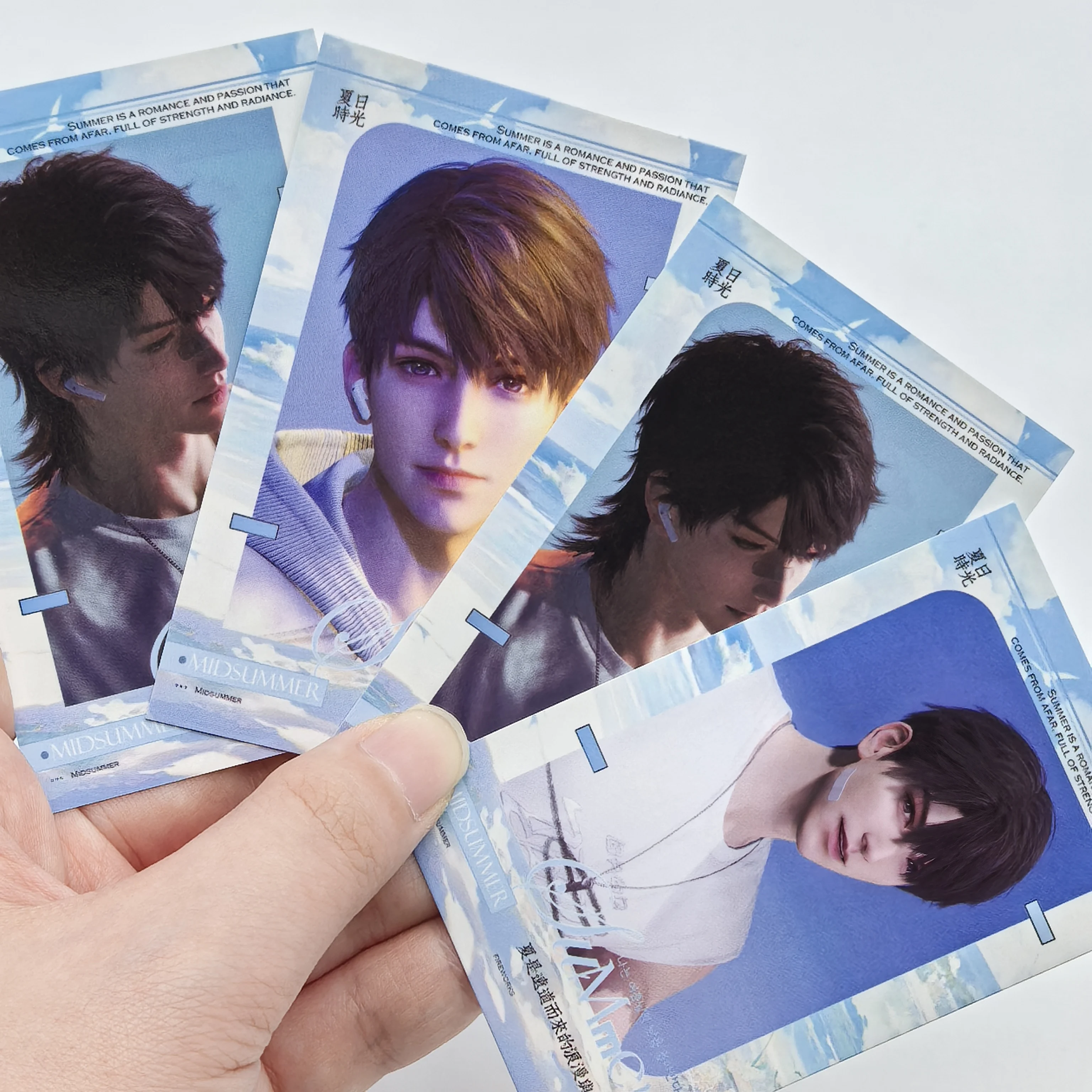 1Set New Game Love and Deepspace Caleb Handsome Collection Card Postcard Girl's Birthday Gift Beautiful Game Multicolour Cards