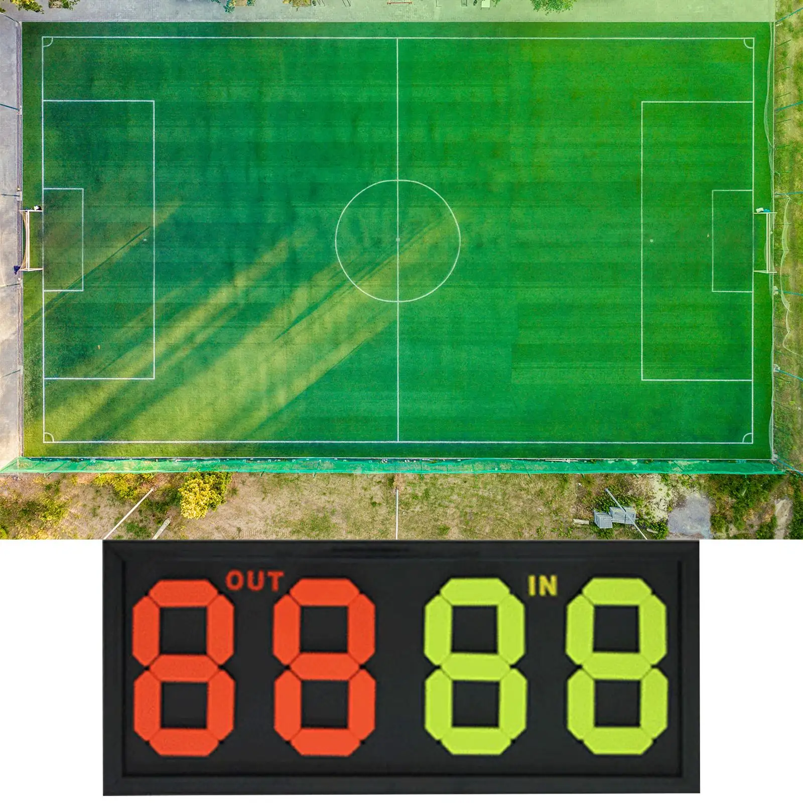 

Football Soccer Manual Substitution Board Card Out in Without Burr Bright Color Number