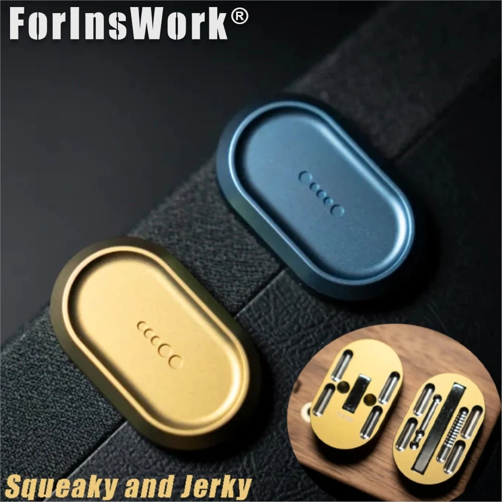 NADO Titanium Gold Sandblasted Tutter Click Rhythm Slide  Stress Toys Sensory Toy Fidget Slider Metal