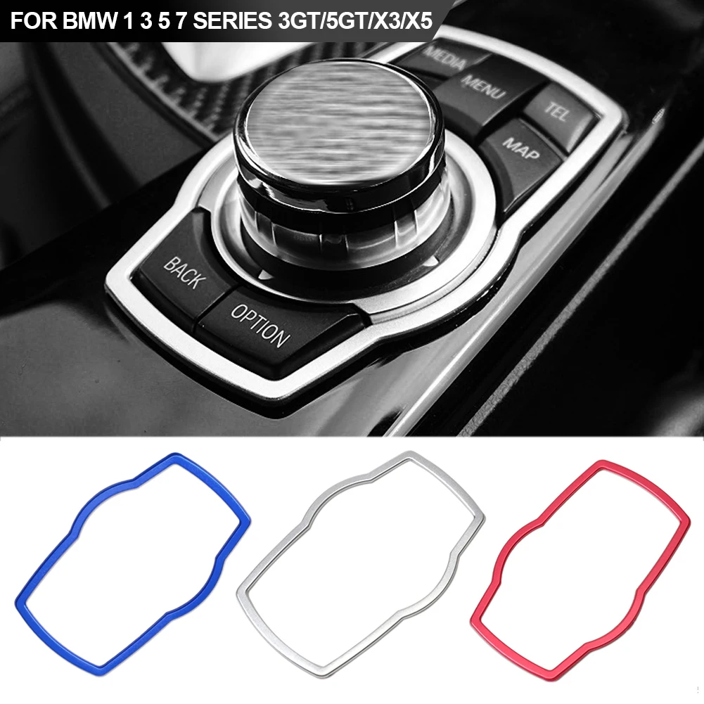 Interior do carro botões multimídia capa moldagem guarnição para bmw 1 3 4 5 7 séries x1 x3 x4 x5 x6 e81 e87 f30 acessórios do carro interior