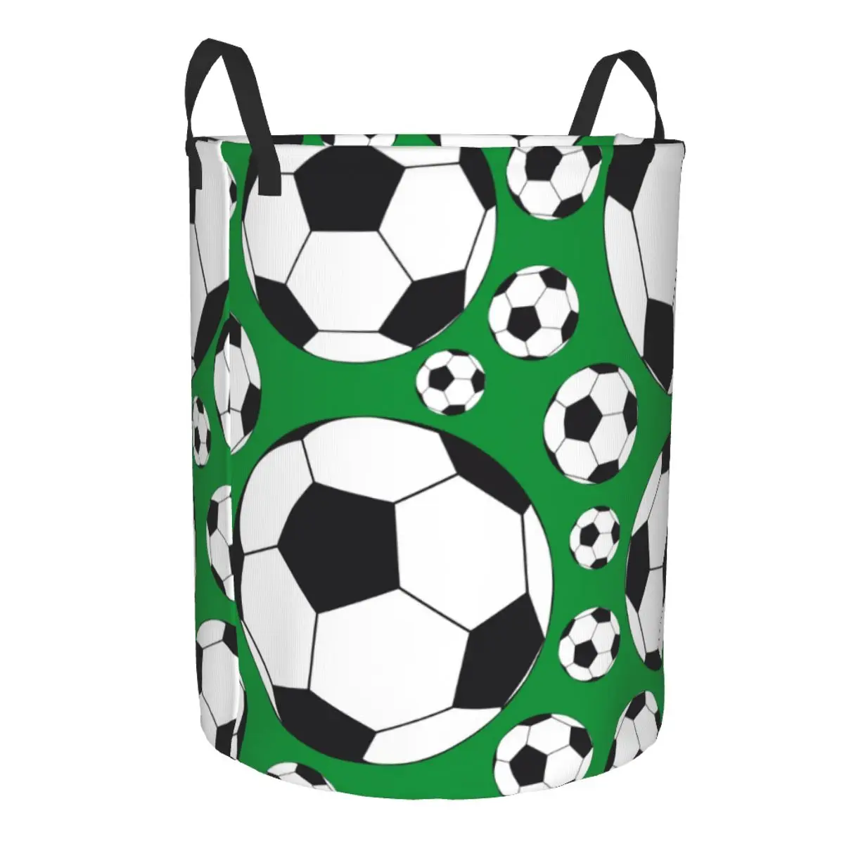 Foldable Laundry Basket for Dirty Clothes Soccer Balls Sport Football Pattern Storage Hamper Kids Baby Home Organizer