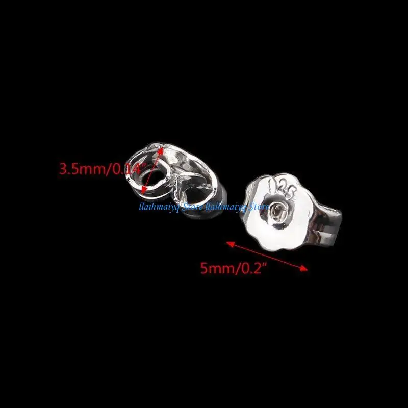 573B 50Pieces Earring Backs Replacements for Post Pierced Earring Backings Secure for Studs Safety Butterfly Ear Ring Stopper