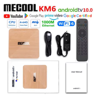 MECOOL KM6 Deluxe Amlogic S905X4 Smart TV Box Android 10 4GB 64GB Google Certified Wifi 6 AV1 USB3.0 1000M 2GB 16GB Set Top Box