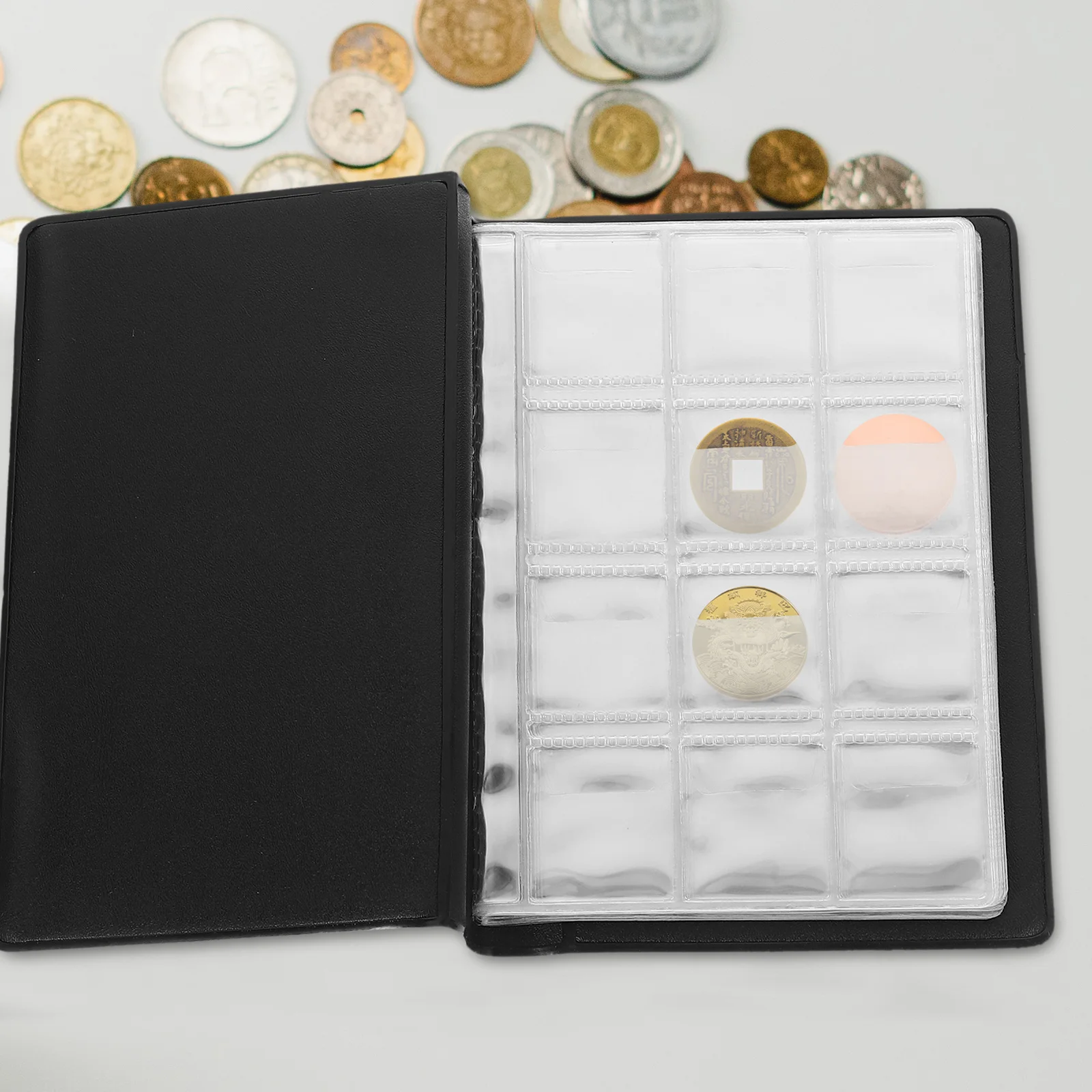 Collection Album 60 Slots Portable Book For Commemorative Coins Organizer Storage Holder Protective Case Coin Collector