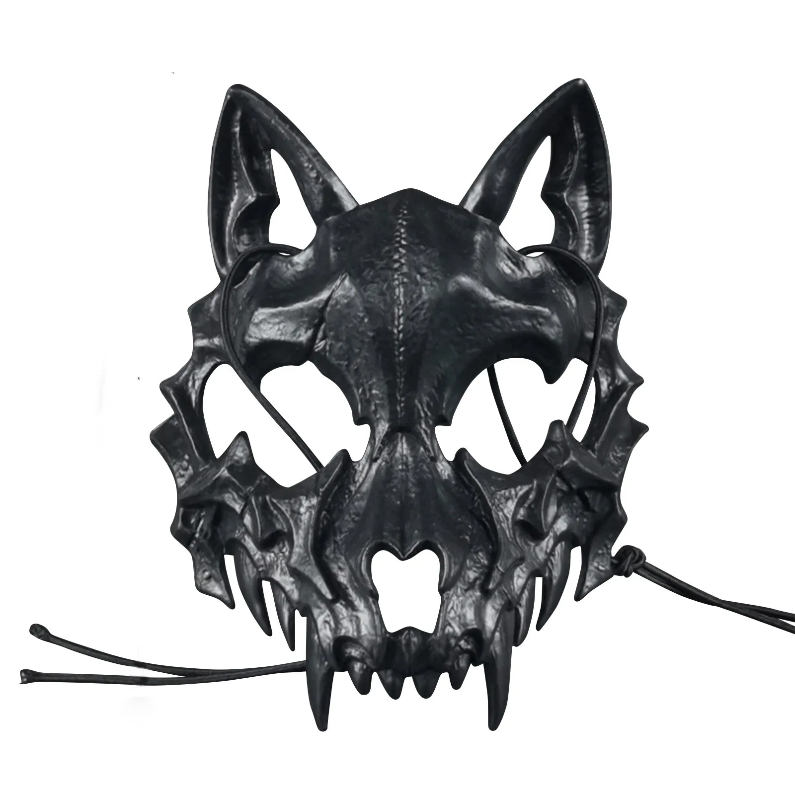 Anime japonês dragão deus esqueleto meia máscara facial cosplay animal esqueleto máscaras unisex halloween carnaval festa adereços assessor