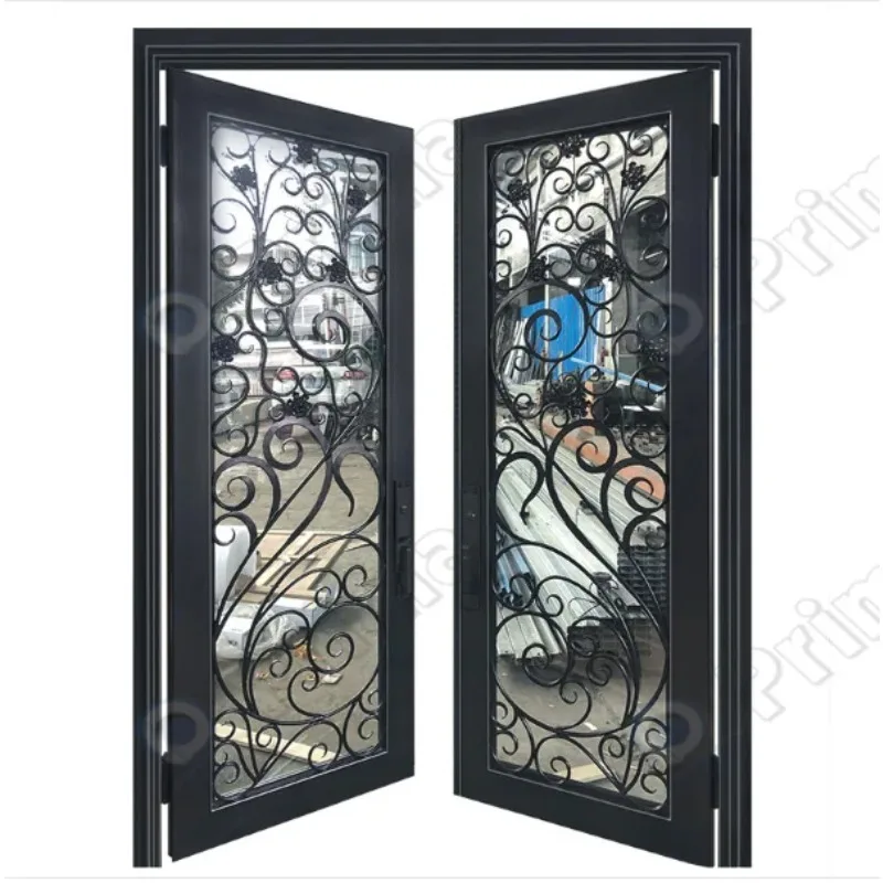 بوابات معدنية ذات تصميم علوي، بوابة من الحديد المطاوع التقليدية، تصميم بوابة من الحديد المطاوع عالي الجودة #6