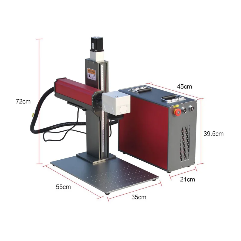 Best quality 10W 20W 30W 50W 100W Portable Mini Optical Fiber Color laser marking machine