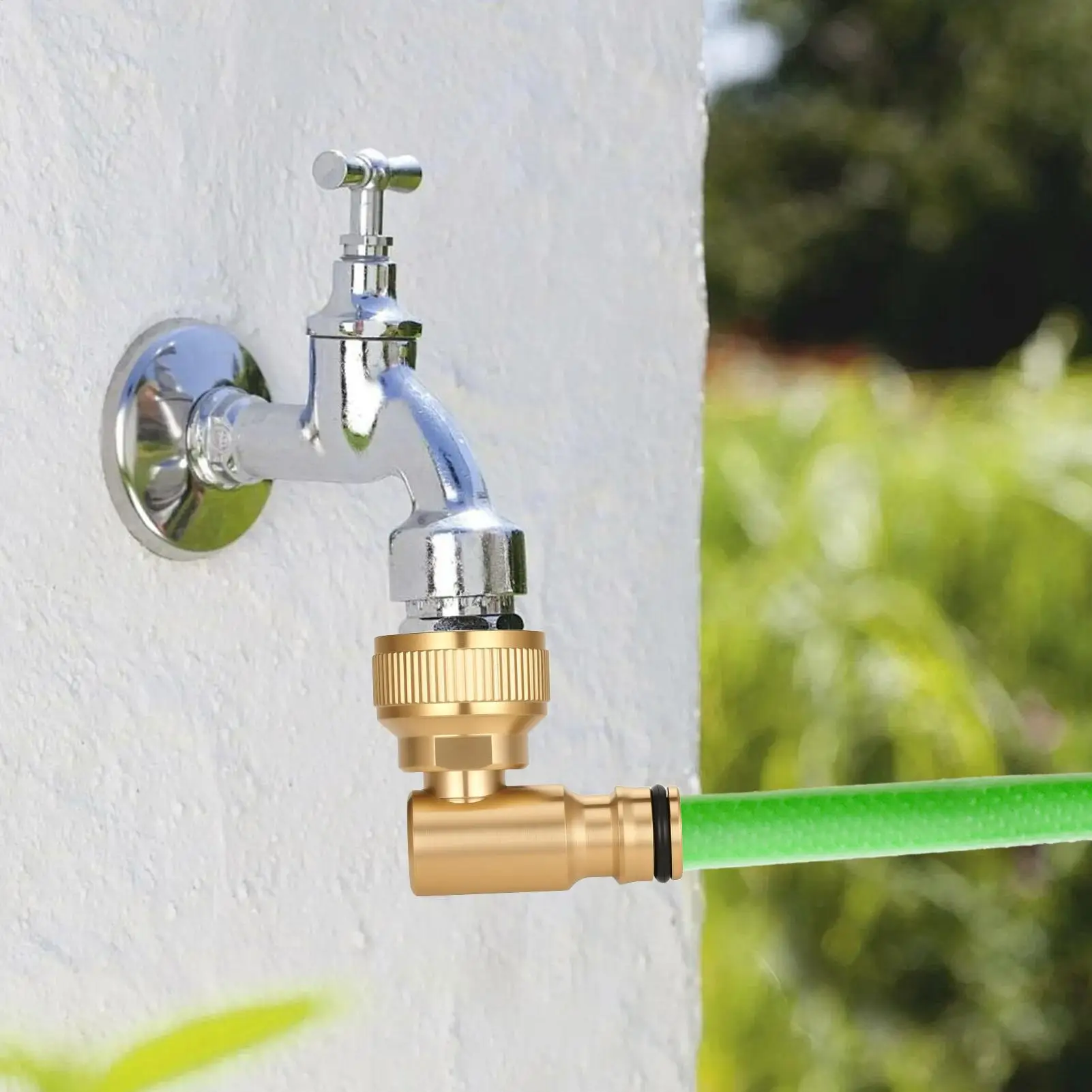 Water Hose Connector 2 Piece Brass 1/2 And 3/4 Inch Universal Washing Machine Hose Connectors For Washing Machine Pressure