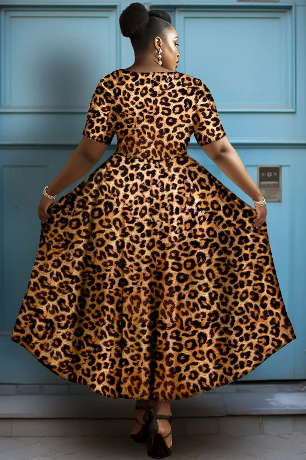 Рисунок 3 - Женское платье больших размеров с леопардовым принтом