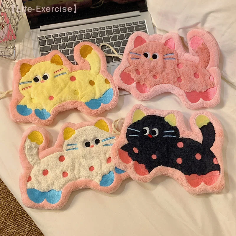 

Bathroom Absorbent Hand Towel Kawaii Thickened Handkerchief Wall Hanging Hand Cloth Kitchen Hand Towel Room Decor