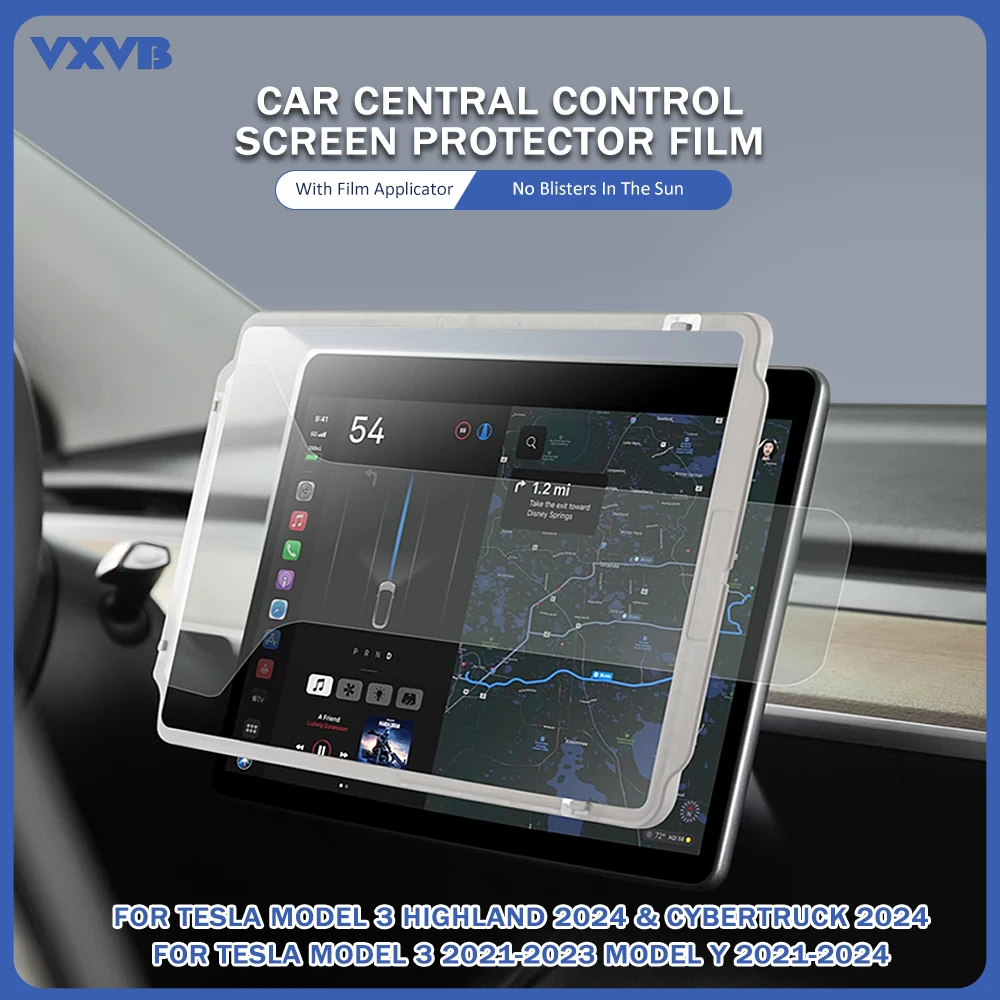 

Tempered Glass Screen Protector For Tesla Model 3 Highland Model Y 2021-2024 Cybertruck HD Center Control Film Auto Accessories
