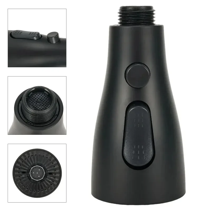 Rociador de fregadero de cocina, cabezal de boquilla extraíble para grifo, cabezal de pulverización de ducha de baño de 3 modos, ahorro de agua ABS para conexión de 1/2"