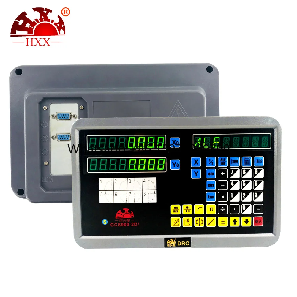 HXX Measure Length 5um High Resolution DRO 2 Axis Linear Glass GCS900-2D/ and 1micron Linear Scale/magnet Scale