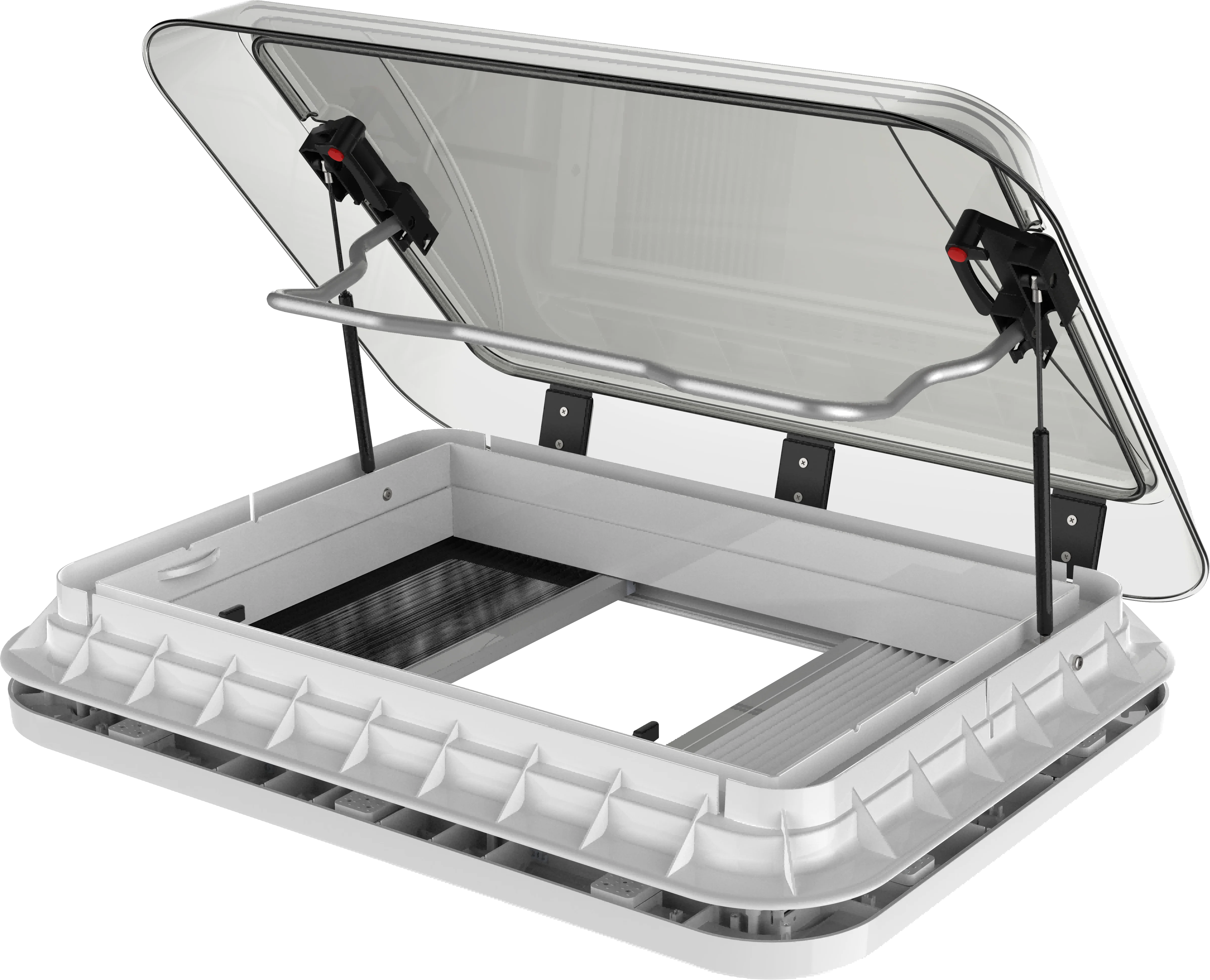 700x500 CM RV Skylight with Shade & Mosquito Screen with LED Light Roof Vent for RV Camper Trailer Motorhome