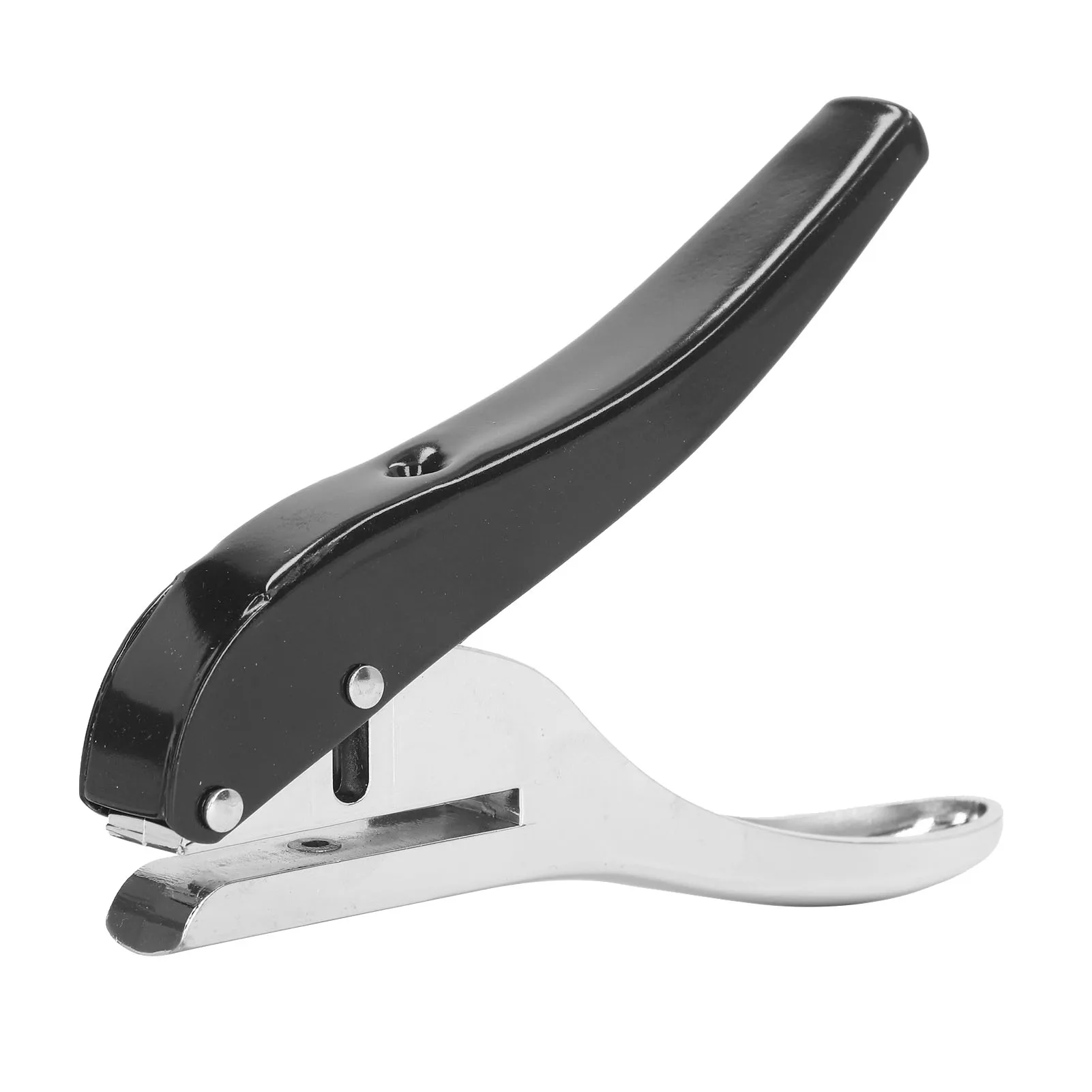 Handheld 1 Hole Punch 3mm Diameter 25mm Depth 25-Sheet A4 Paper Capacity Full Metal File DIY Tool