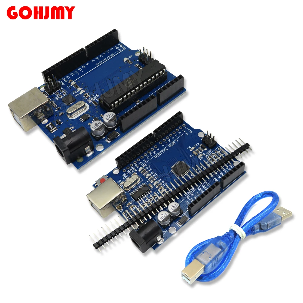 CH340 / ATEGA16U2 Compatible For Arduino R3/R4 UNO Proto Shield Expansion Board With Cable UNO R3 Development Board ATMEGA328P 