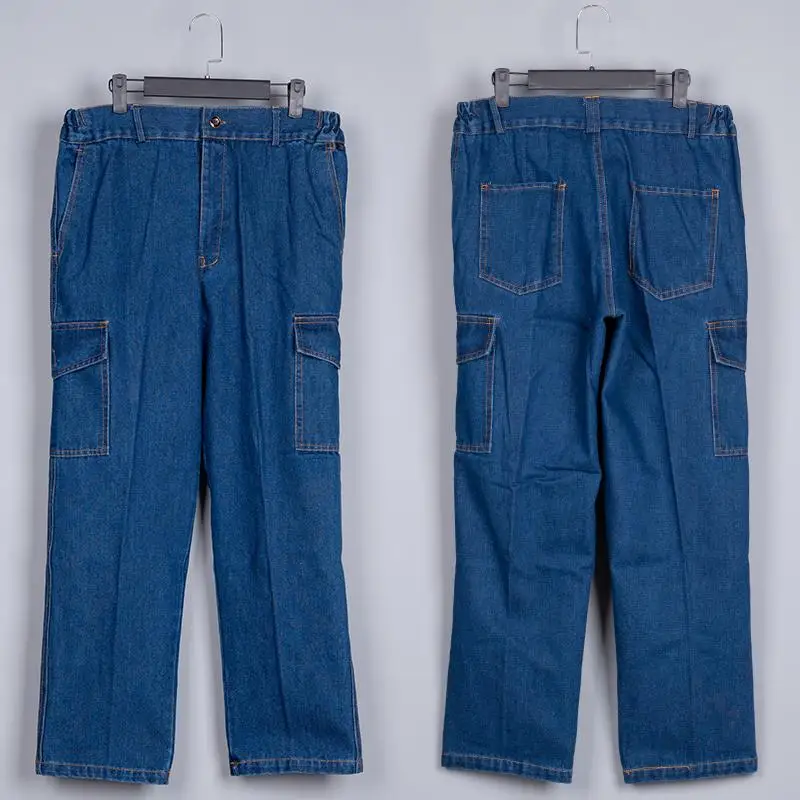 

Осенне-зимние джинсовые рабочие брюки для шахтеров, термостойкие, износостойкие, с множеством карманов, для защиты труда