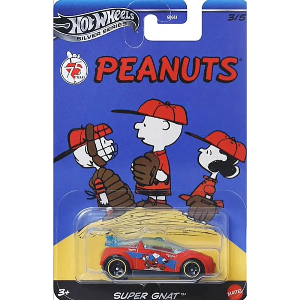 Hot Wheels Cars PEANUTS Snoopy 1985 HONDA CR-X VOLKSWAGEN BEETLE Auto Model Boys Toys Gift