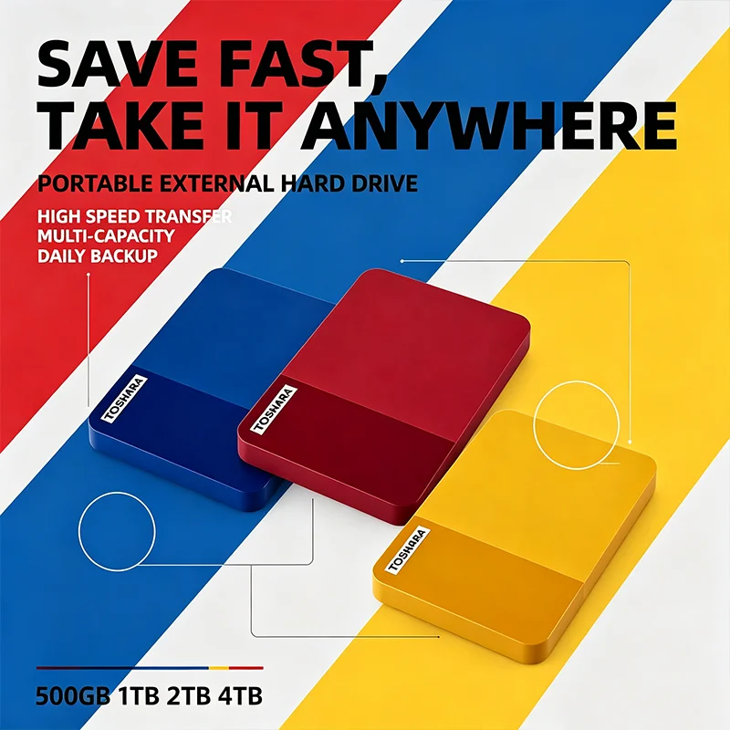 NEW Multi-color selection B3 Portable External Hard Drive High Speed Disk For Laptop Desktop Mac Android Phone Data Backup