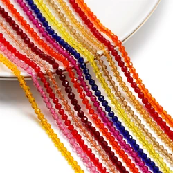 127Pcs/lot 3mm Colorful Shiny Round Faceted Glass Beads Loose Spacer Crystals Beads for DIY Bracelet Jewelry Making Accessories