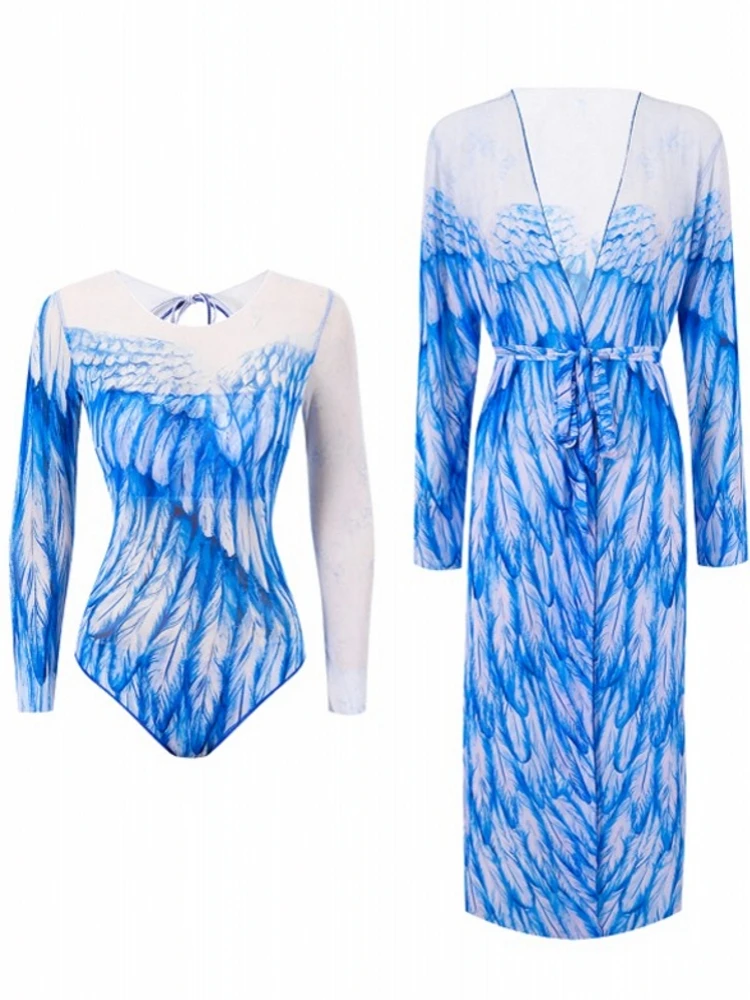 2 pièces ensembles couvrir Sexy maillot de bain femmes été maillot de bain ensemble Bikini à manches longues maillots de bain plage maillot de bain Куwlльник