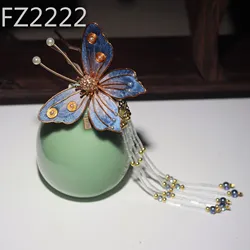 cultural heritage fluff ancient style swinging hairpin Ming Hanfu with women's bun headgear embellishment hair accessories