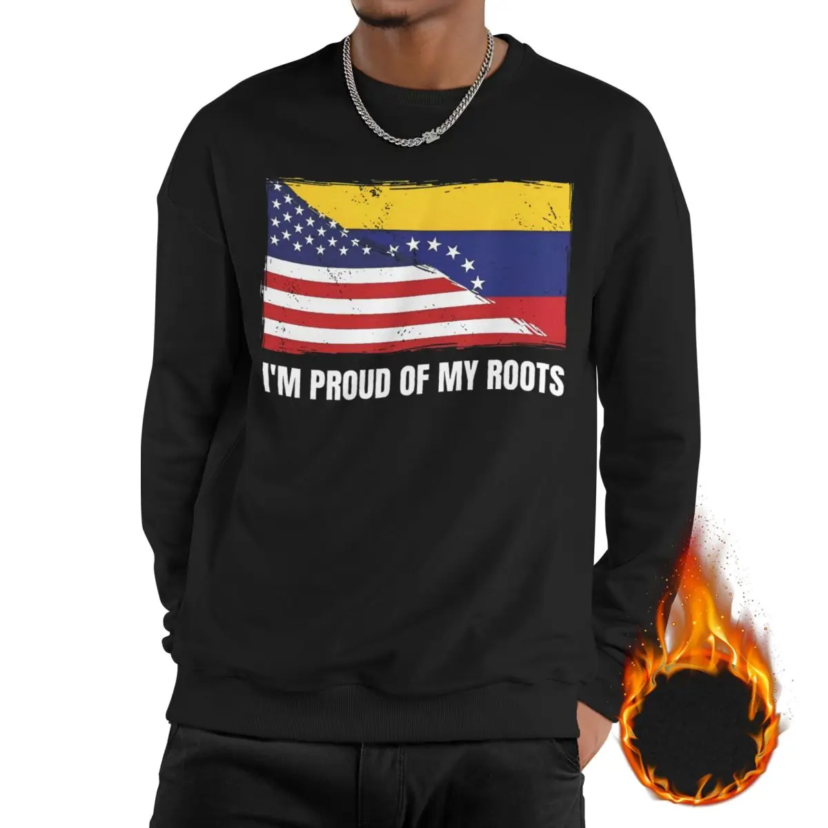 

Proud Venezuela Flag Sweatshirt Fleece-Lined For Men Stylish Sweatshirts Graphic Friend Venezolano Long Sleeve Shirts Hoodie