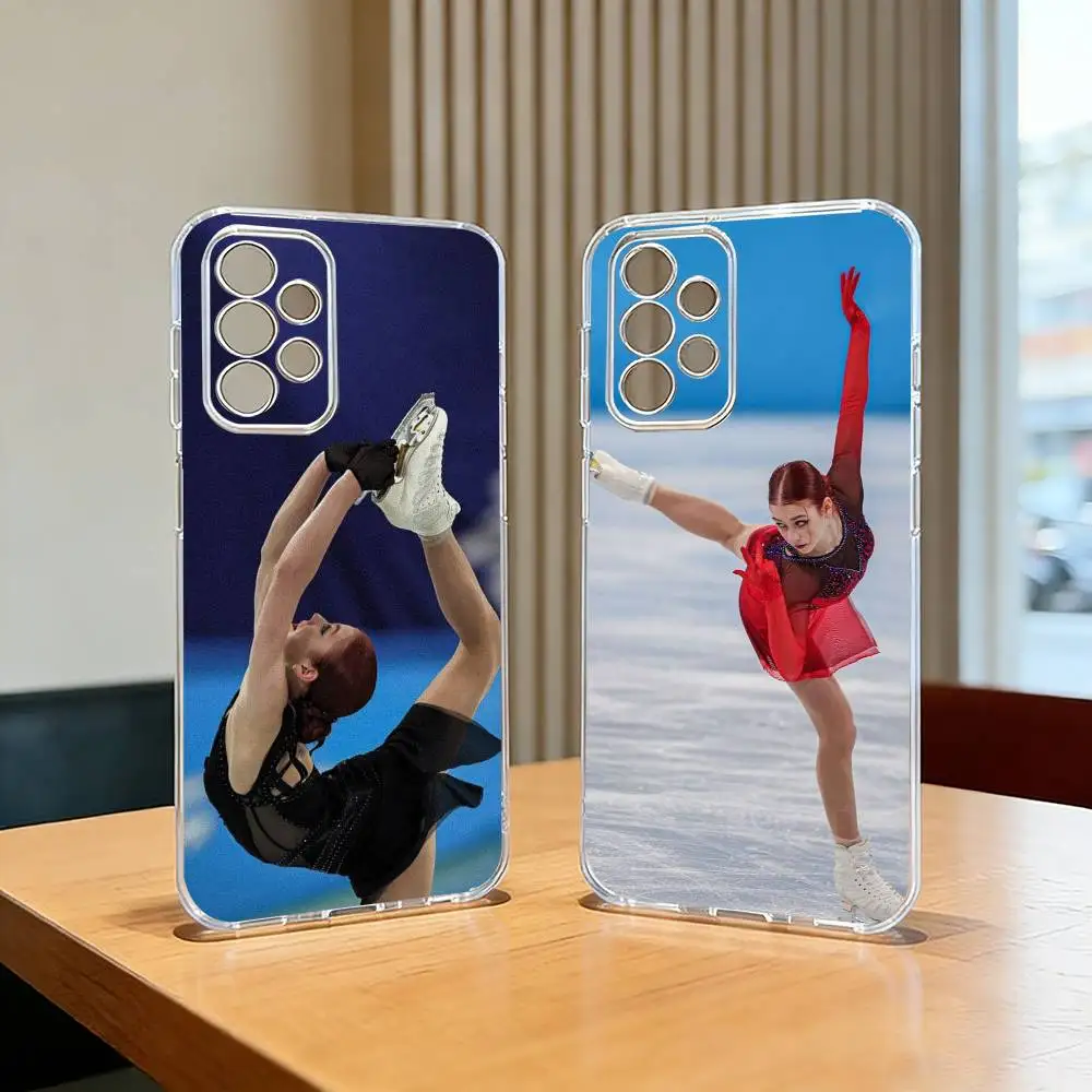F-Figure skater T-Trusova Phone Case For Samsung S25,S24,S21,S22,S23,S30,Ultra,S20,Plus,Fe,Soft Silicone Transparent Cover