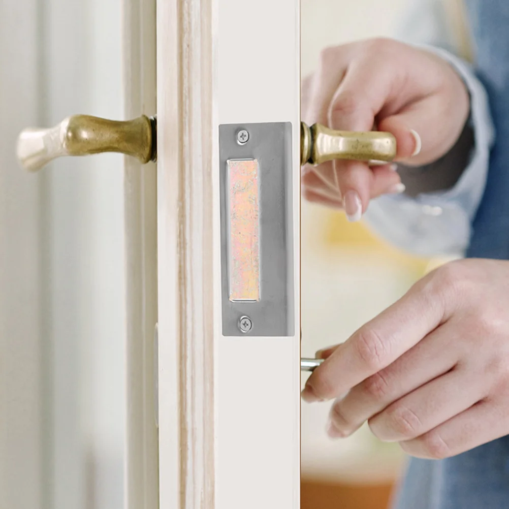 

2Pcs Professional Door Reinforcement Plates Stainless Steel Deadbolt Installation Kit for Secure Door Fixing Hole Filler