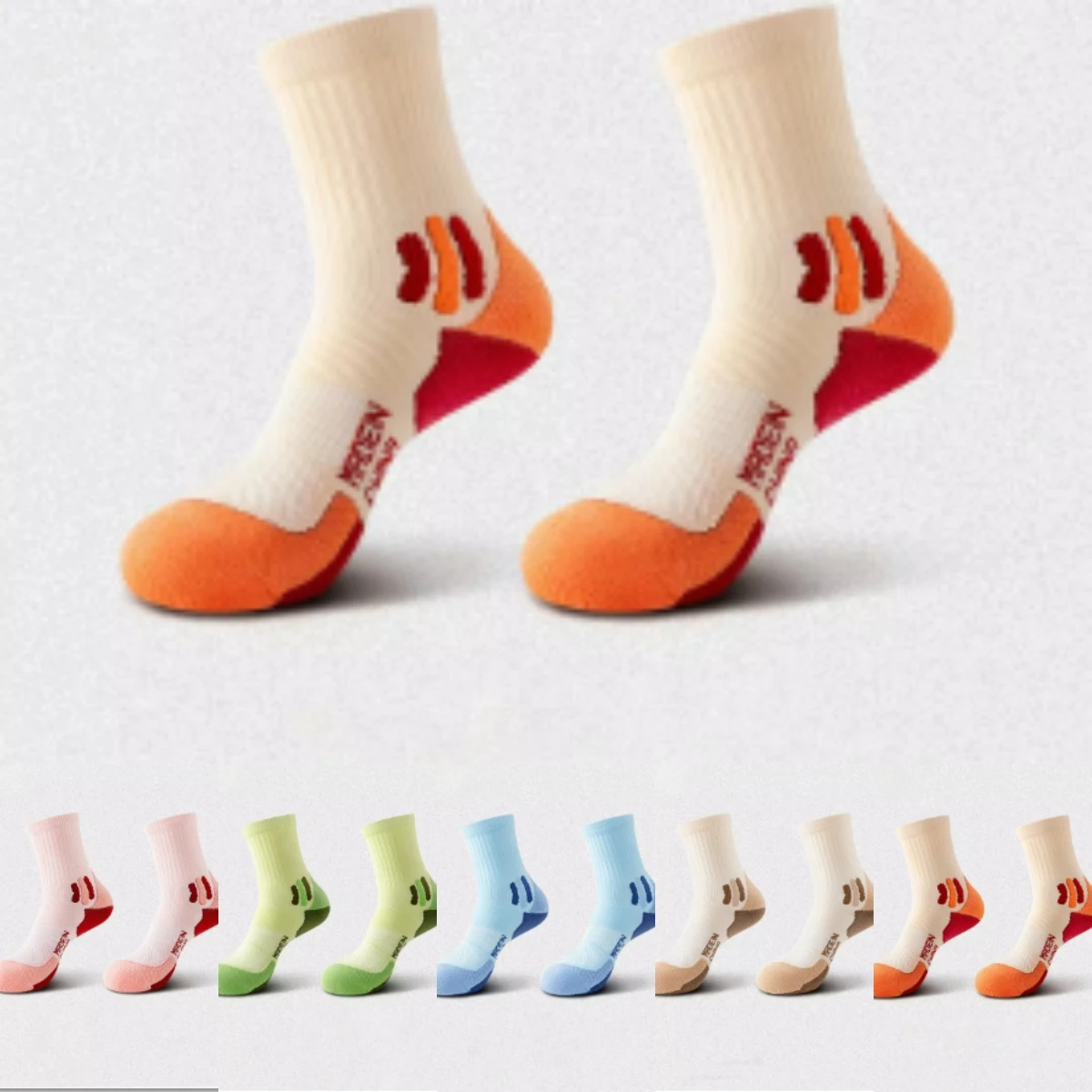 

Women Professional Sports Middle Tube Socks Sweat-absorbent Running Cycling Hiking Fitness Stockings Sportswear Accessories