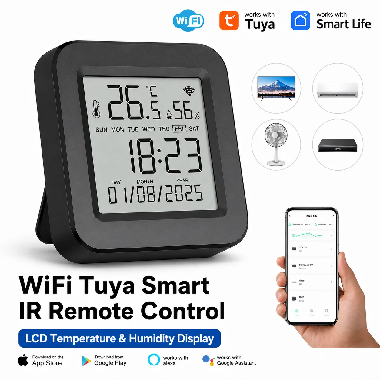 Universal Remote Smart Home - Tuya Smart Telecomando IR universale con