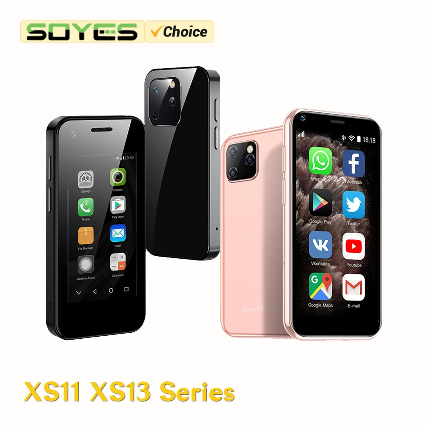 SOYES XS11 XS13 Serie Mini Android Smartphone HD Bildschirm Dual SIM TF Karte Slot 5MP Kamera Google Play Store Kleines Mobiltelefon