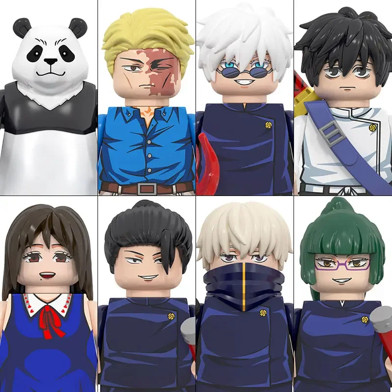 Jujutsu kassen blok bangunan Itadori Yuji Gojo Satoru ryomenen Sukuna Mini Action Figure aksesoris hadiah Natal untuk anak-anak