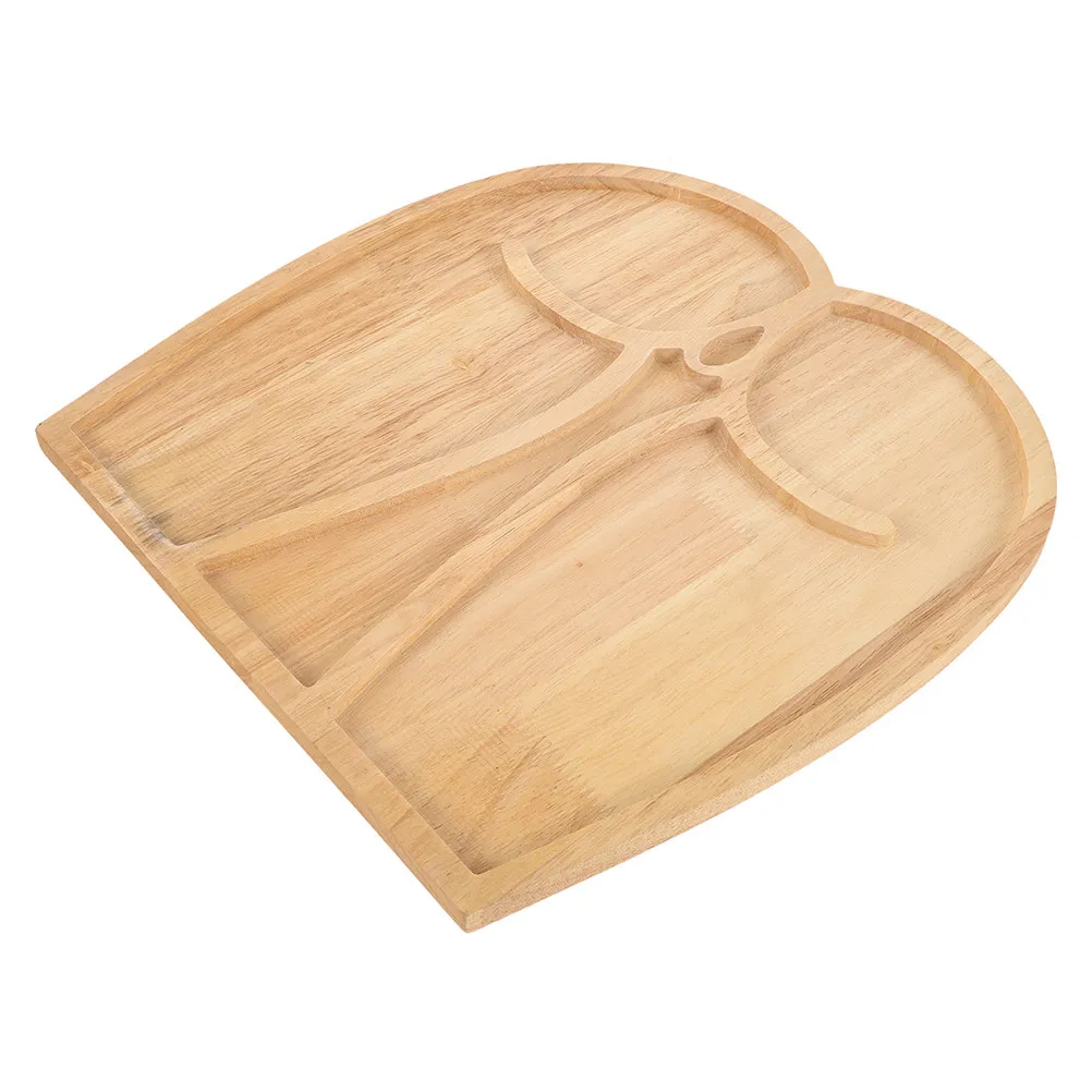 Creative Humorous Wooden Fruit Serving Tray for Camping Picnic Parties Large Capacity Rustic Wood Platter Appetizer Dessert