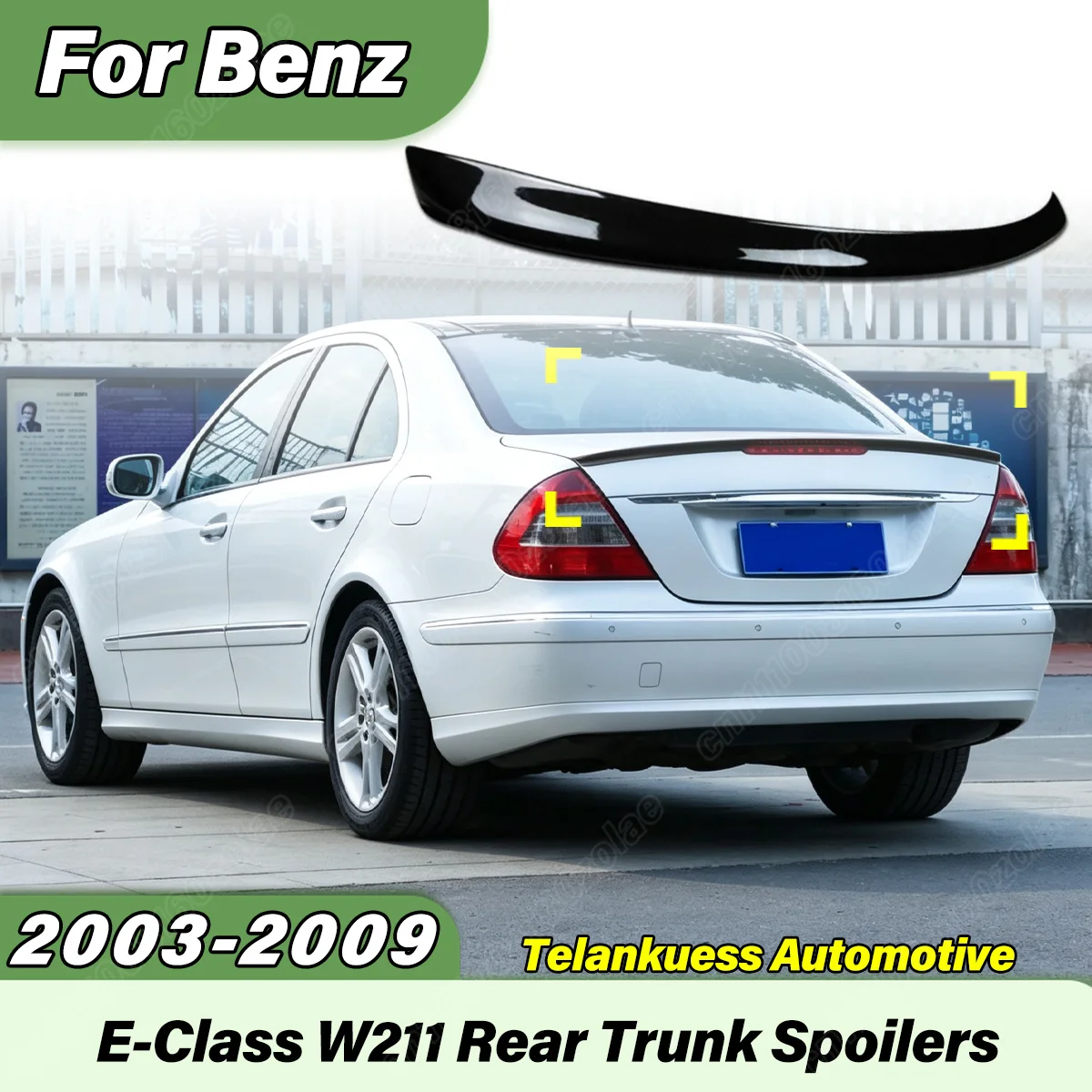 For Mercedes Benz E-Class W211 2003 2004 2005 2006 2007 2008 2009 CAR Rear Luggage Spoiler Automobile Tail Spoiler Body Kit