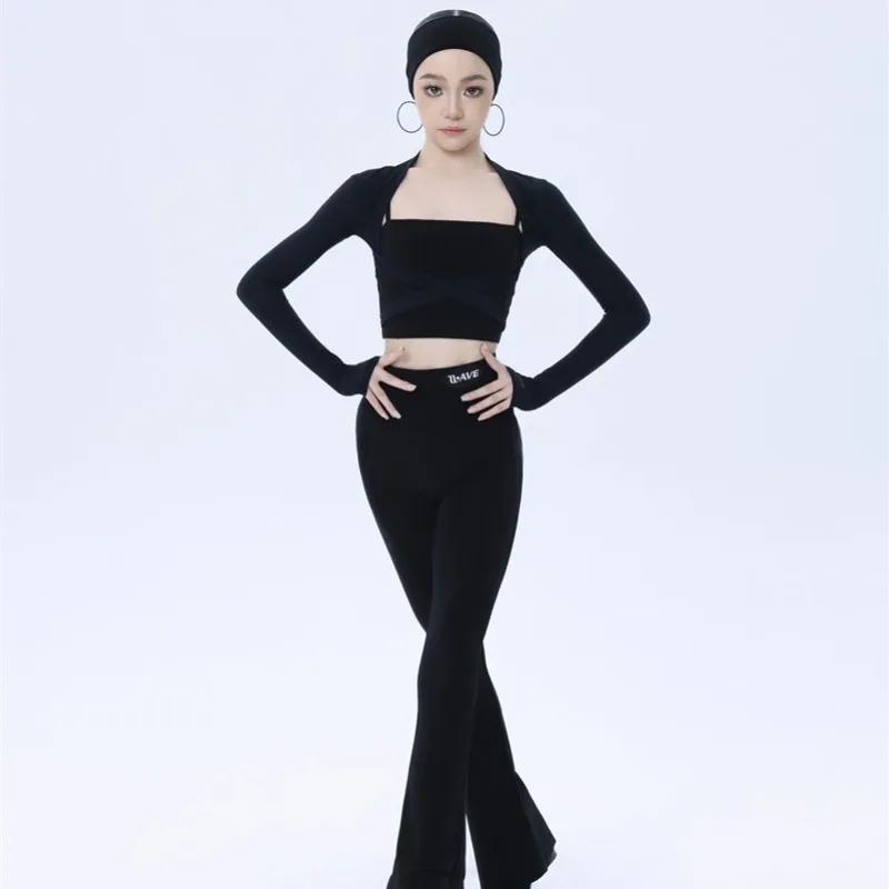 英国ラテンダンスウェアガールズキッズサマーライト高級ダンスセット子供用社交ダンス衣装