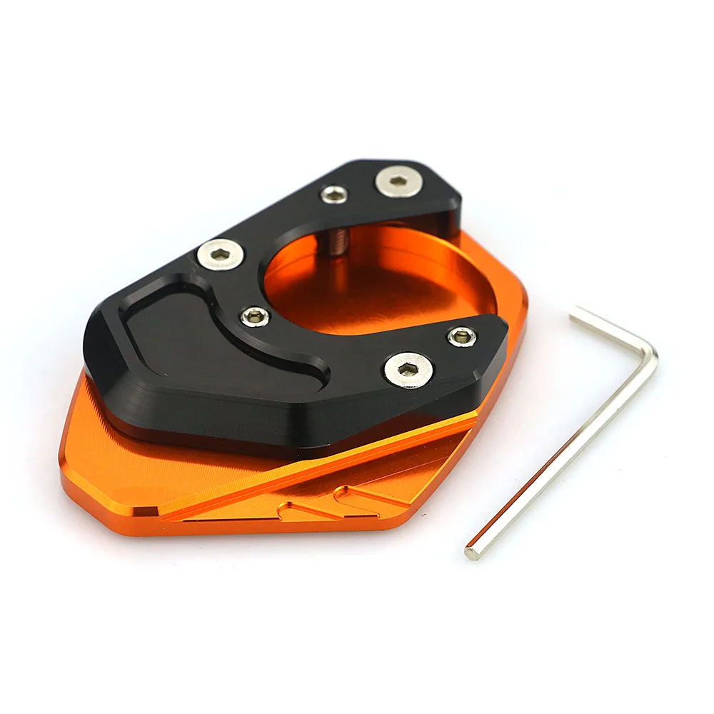 CNC Aluminum Motorcycle Side Stand Enlarger Kickstand Enlarge Plate Pad Accessories for KTM Duke 125 200 390 690 SMC