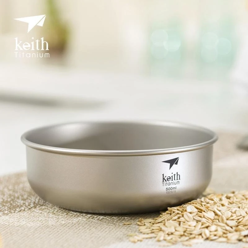 

Titanium Bowl Large Capacity Titanium Rice Bowl Lunch Box Pure Titanium Outdoor Bowl Portable Outdoor Exquisite Camping Utensils