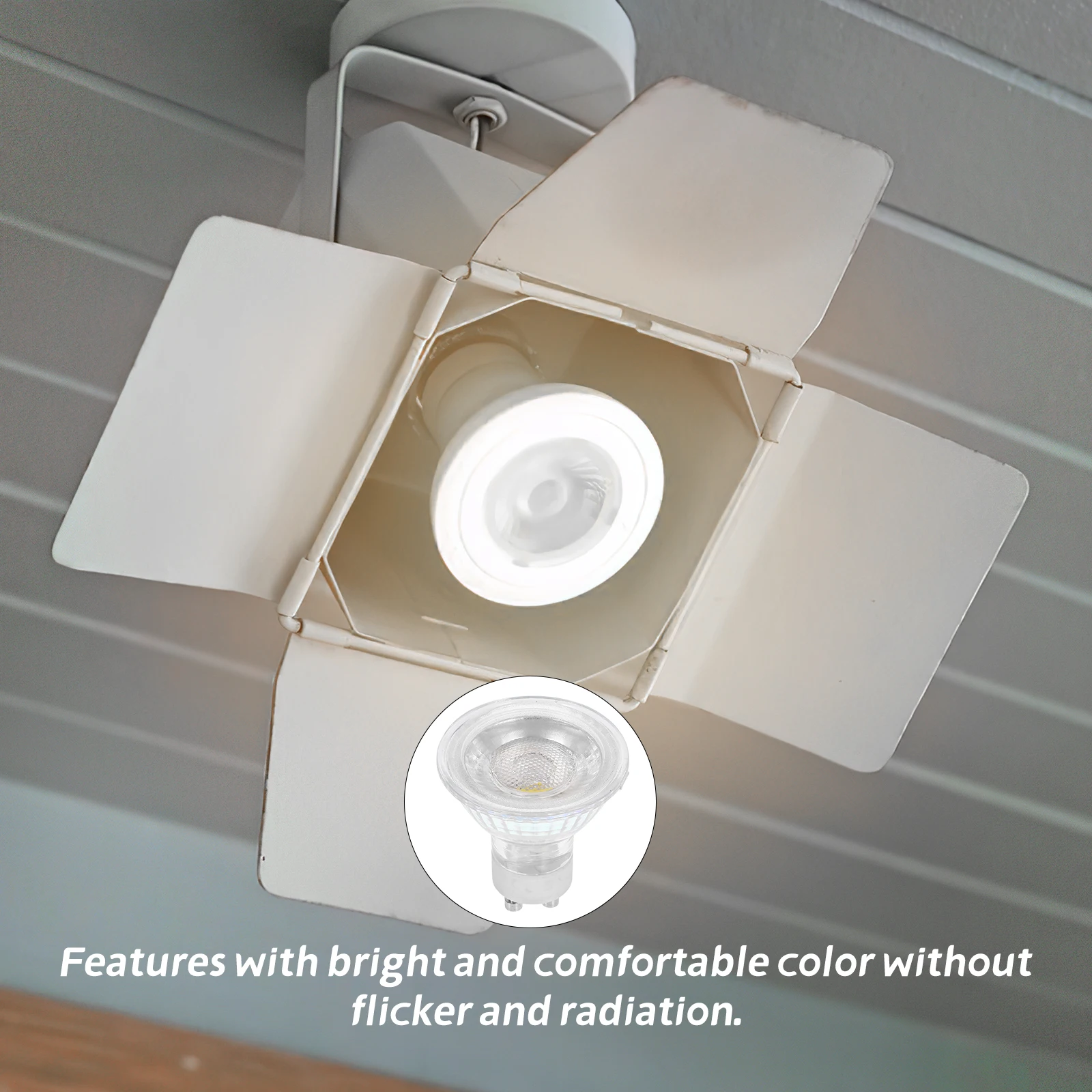 

10pcs 220V 5W GU10 SMD2835 LED Bulbs Spotlight Lamp Light Cup Equivalent 500LM 6000-6500K Dayight White Lighting Downlight