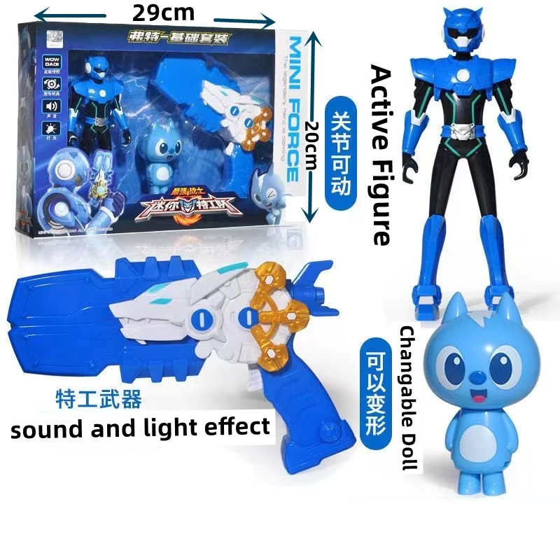 Mini Force Agent transformacja zabawki figurki broń z dźwięk i światło MiniForce X Watch deformacja roboty prezenty dla dzieci