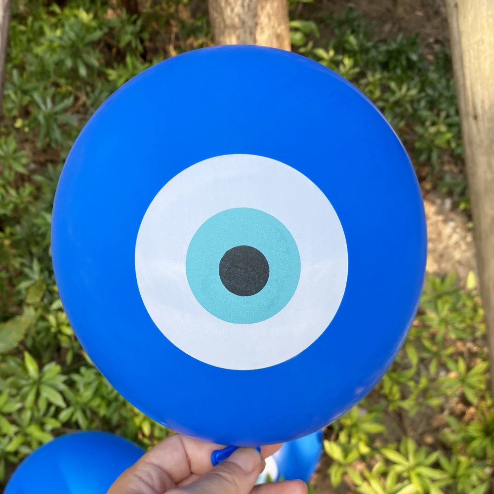 12 Water Green Evil Eyes Balloons Mashallah Decorations Circumcision Balloon