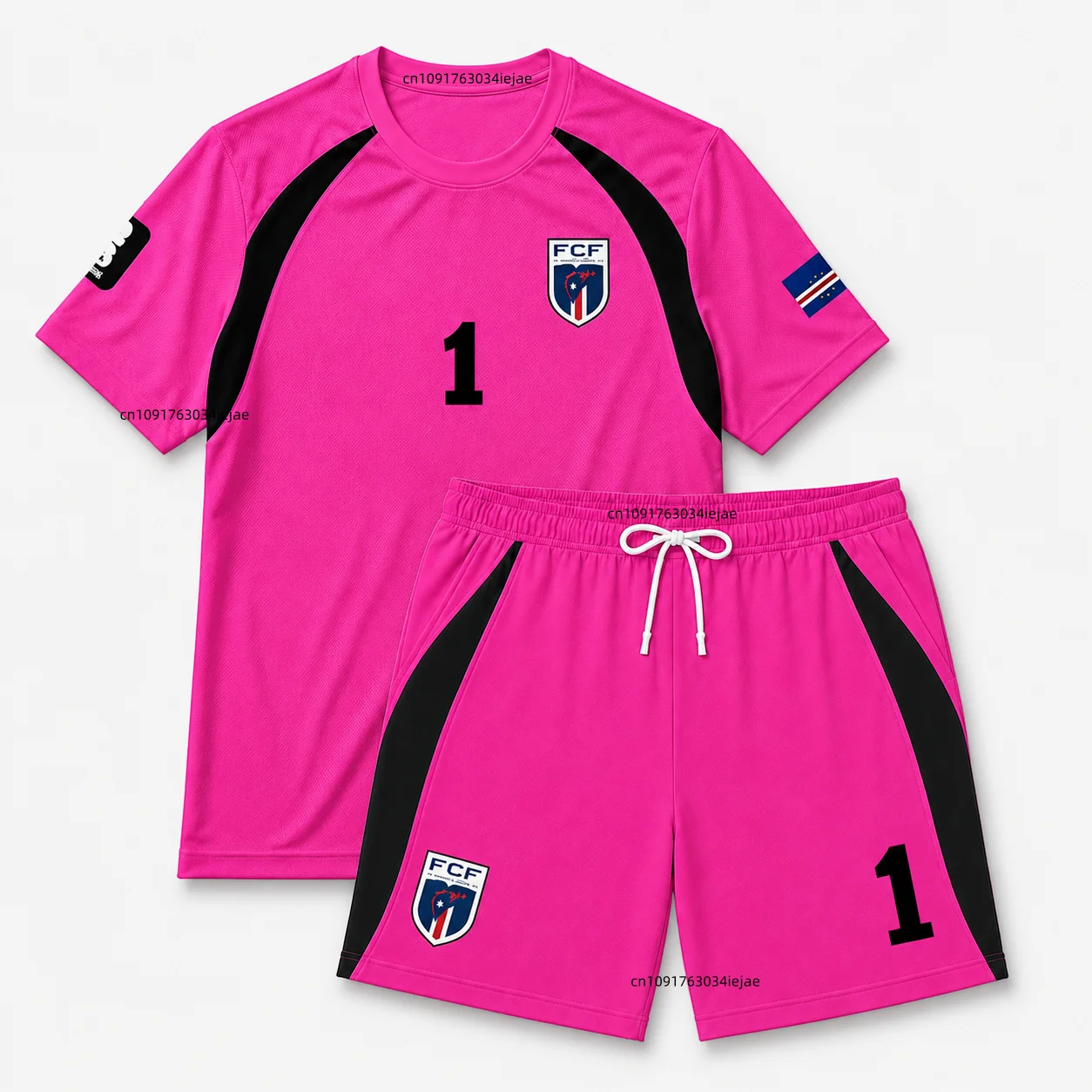 2026 Kap Verde Kinder Fußball-Trikot-Set Jungen Mädchen Fan Kurzarm T-Shirt Shorts 2-teilig Sport-Trainings-Sommeruniform – Detail 4