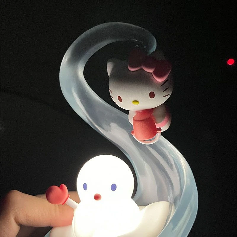 My Melody AnimePeripherals Cartoon Accessories Originality Emit Light Night Light Hello Kitty Nature Elf Series Kawaii Model Toy