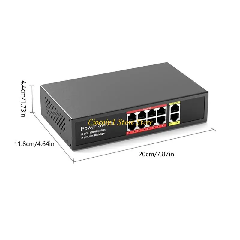 A3PC إيثرنت سريع 8 منافذ 48 فولت تبديل عالمي توافق الكاميرا غلاف معدني لتكامل الشبكات بسلاسة #6